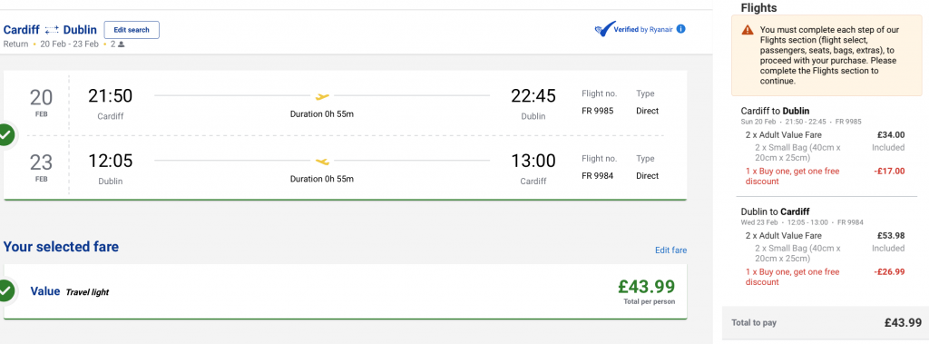 cheap flights from Cardiff