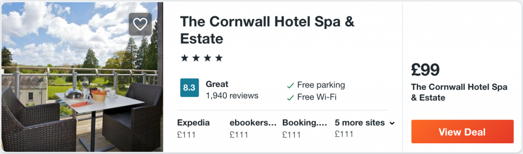 the Cornwall Hotel