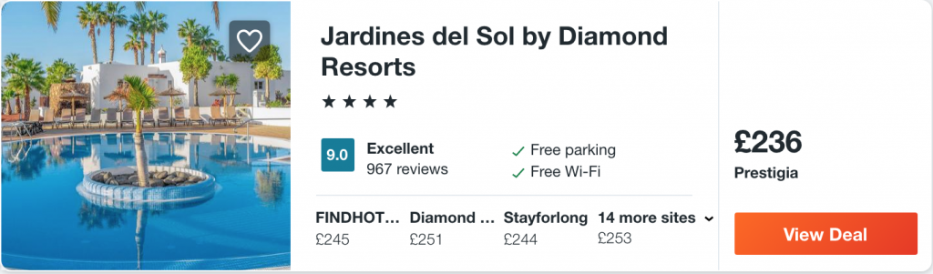 cheap hotel in Lanzarote