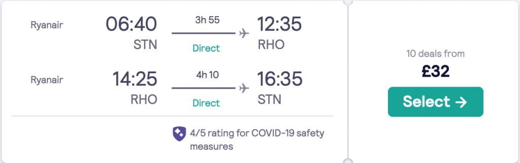 cheap flights to Rhodes