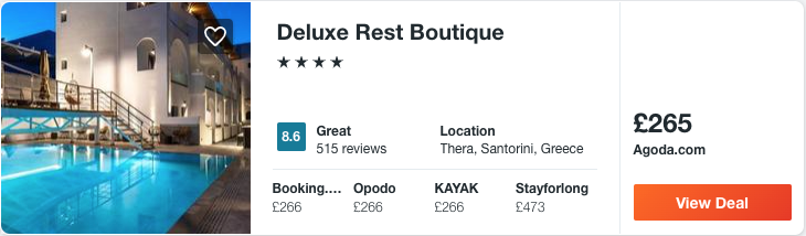 cheap hotel in Santorini