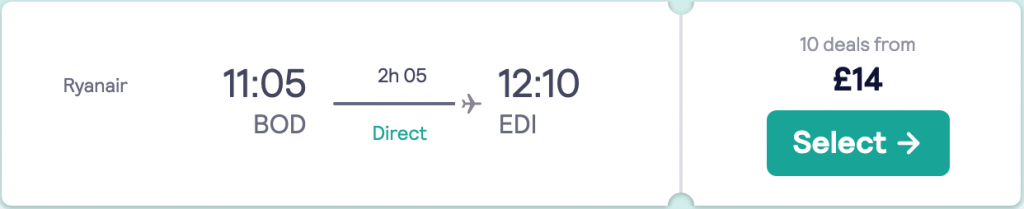 cheap flights to Edinburgh