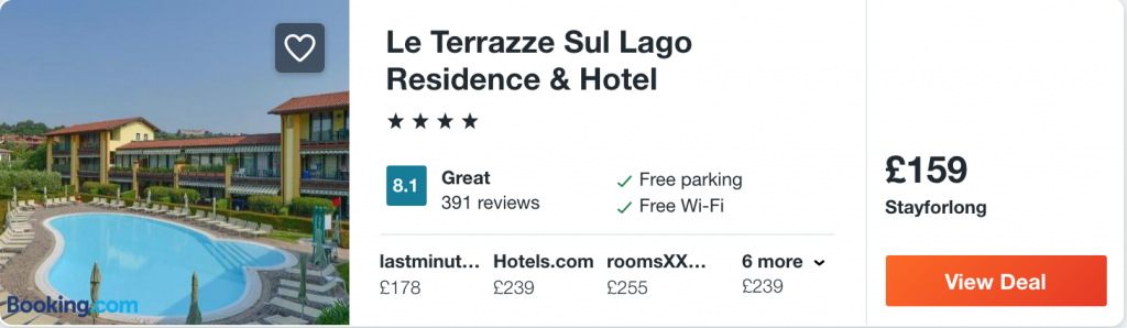 cheap hotel in Garda Lake