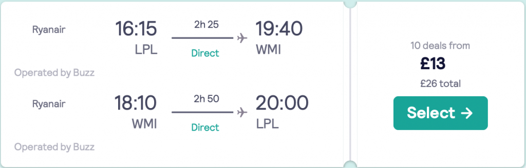 cheap flights to Warsaw