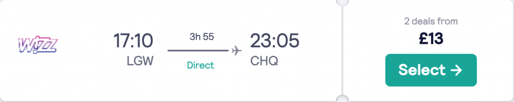 cheap flights to Crete