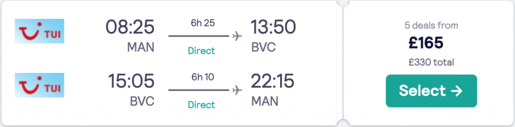 cheap flights to Cape Verde