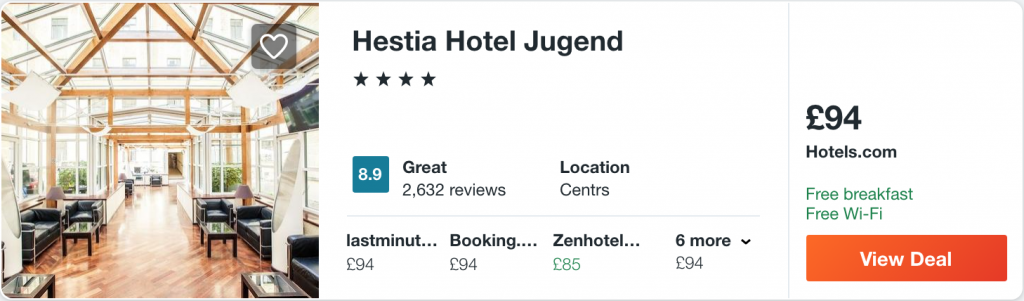 cheap hotel in Riga