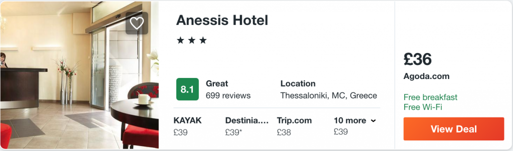 cheap hotel in Thessaloniki