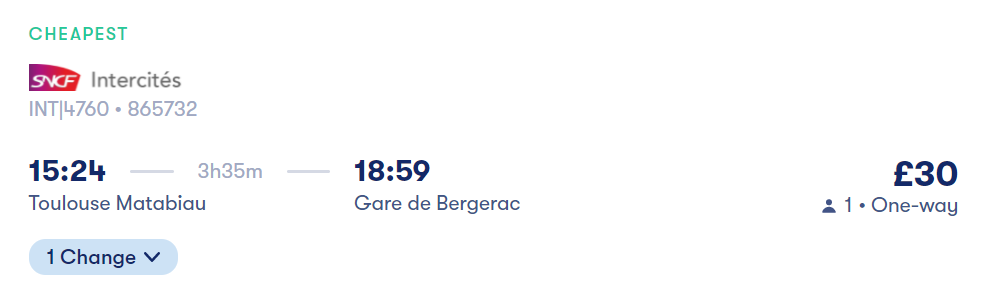 train to Bergerac