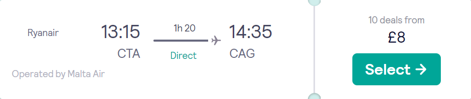 cheap flights to Cagliari
