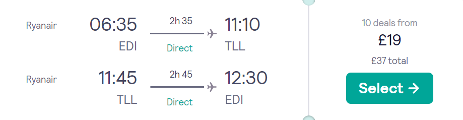 cheap flights to Tallinn