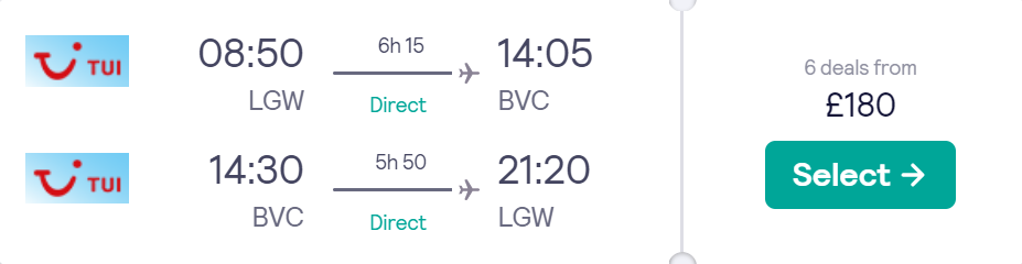 cheap flights to Cape Verde