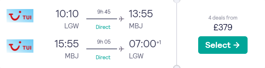 cheap flights to Jamaica