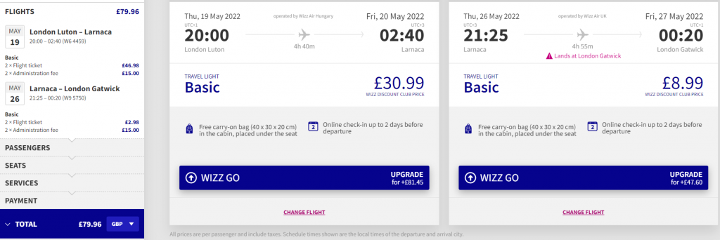 cheap flights to Larnaca