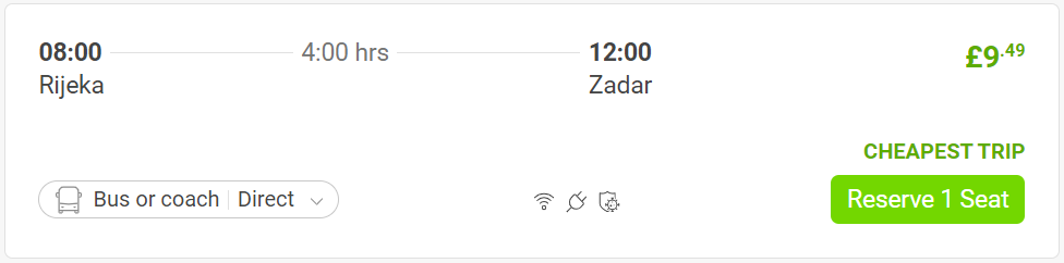 bus to Zadar