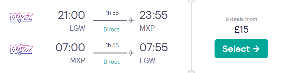 cheap flights to Italy