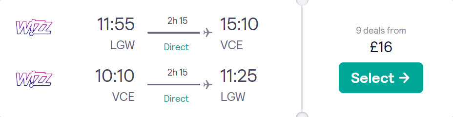 cheap flights to Italy