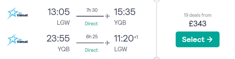 cheap flights to Canada