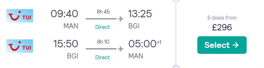 cheap flights to Barbados