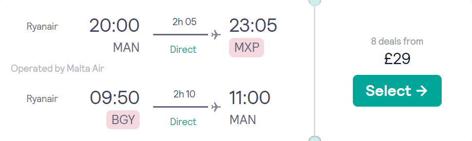 cheap flights to Italy