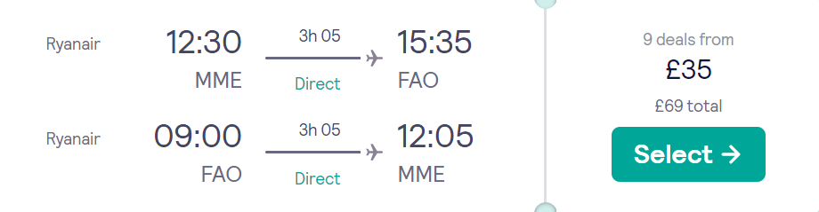 cheap flights to Portugal