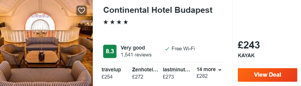 Continental Hotel Budapest