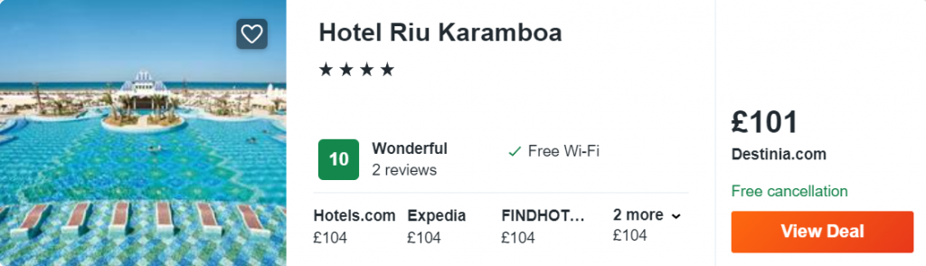 Hotel Riu Karamboa