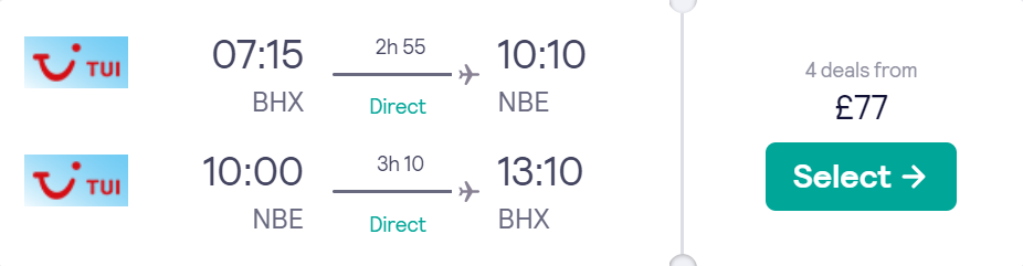 cheap flights to Tunisia