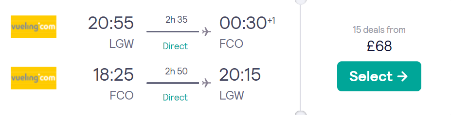 cheap flights to Italy