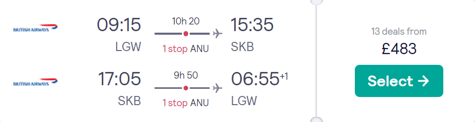 cheap flights to Saint Kitts and Nevis
