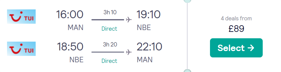 cheap flights to Tunisia