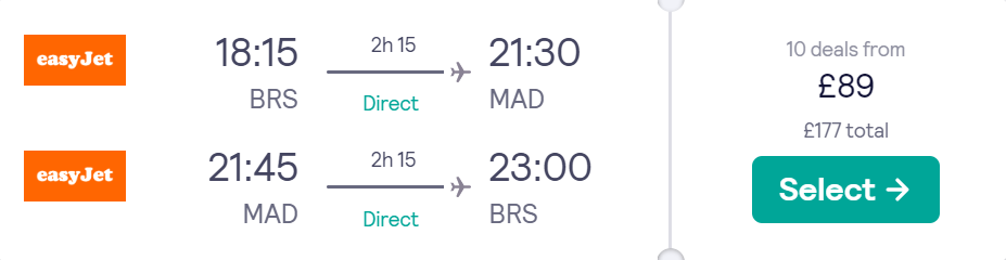 cheap flights to Spain