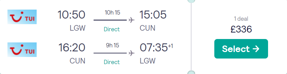 cheap flights TUI
