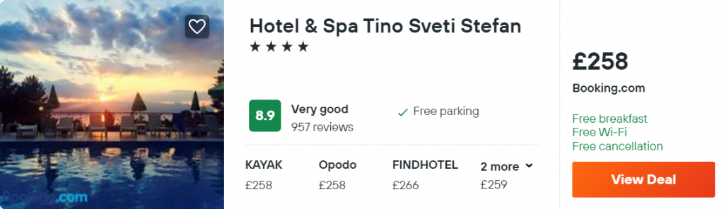 Hotel & Spa Tino Sveti Stefan
