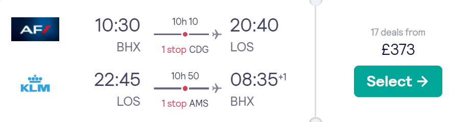 cheap flights to Africa