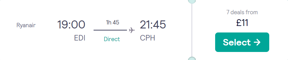cheap flights to Denmark