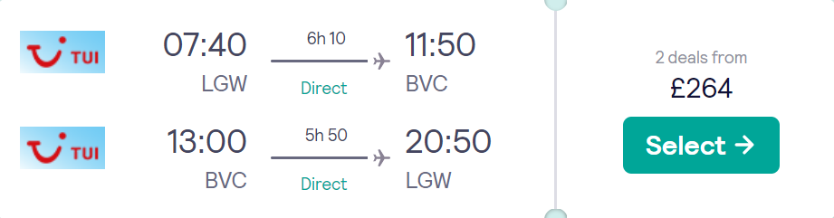 cheap flights to Cape Verde