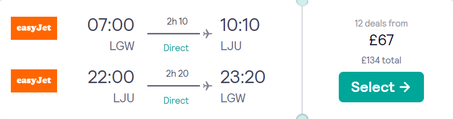 cheap flights to Slovenia