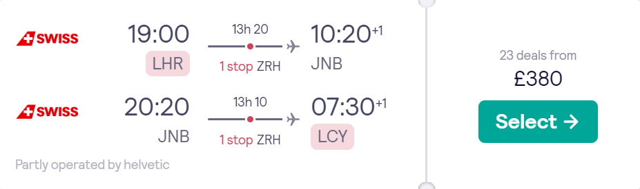 cheap flights to Africa