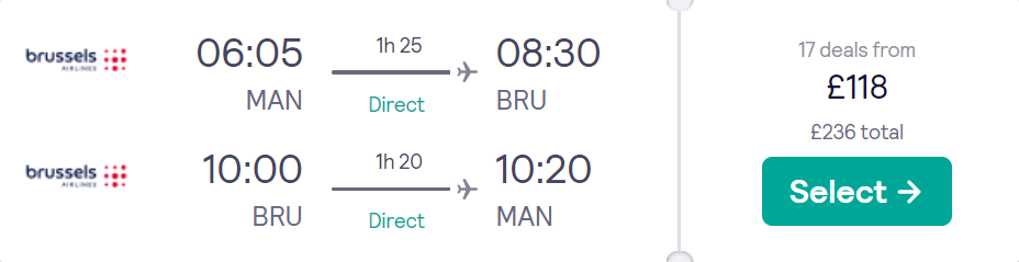 cheap flights to Belgium
