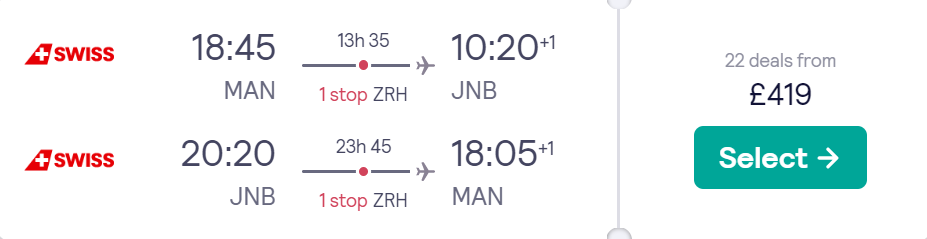 cheap flights to Africa