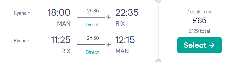 cheap flights to Latvia