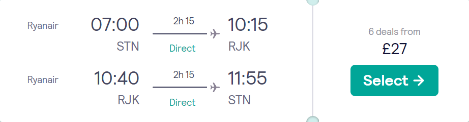 cheap flights to Croatia