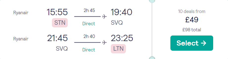 cheap flights to Spain