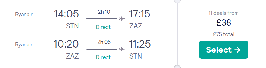 cheap flights to Spain