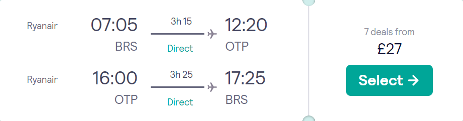 cheap flights to Romania