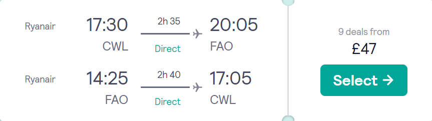 cheap flights to Portugal