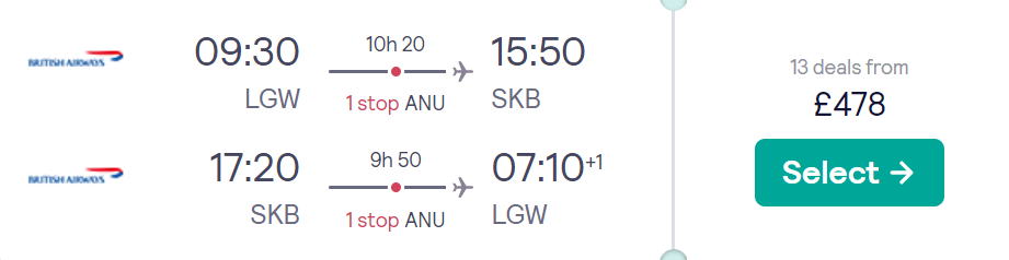 cheap flights to Saint Kitts and Nevis