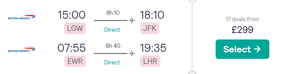 cheap flights to US