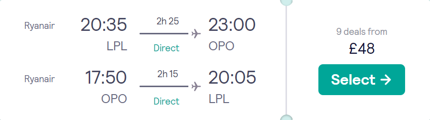 cheap flights to Portugal